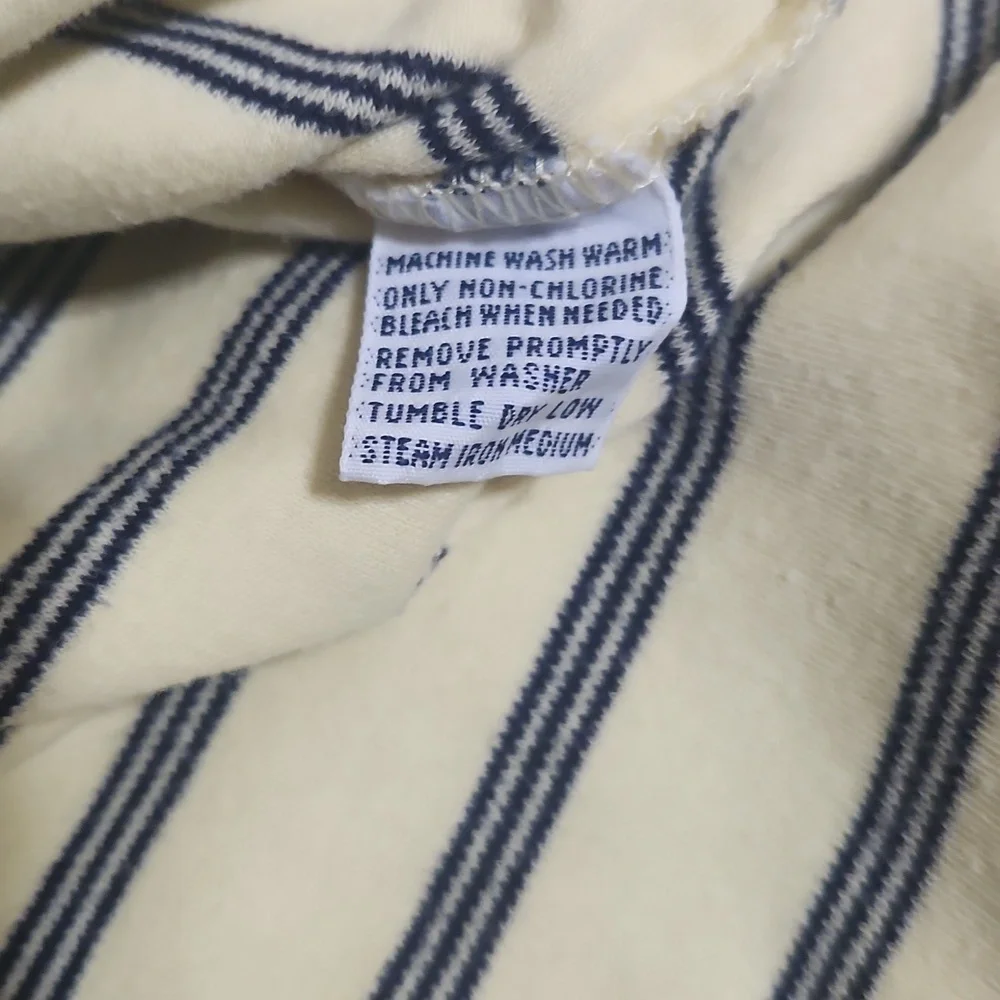 Ralph Lauren Men's Yellow and Navy Striped Polo Shirt Size XXL